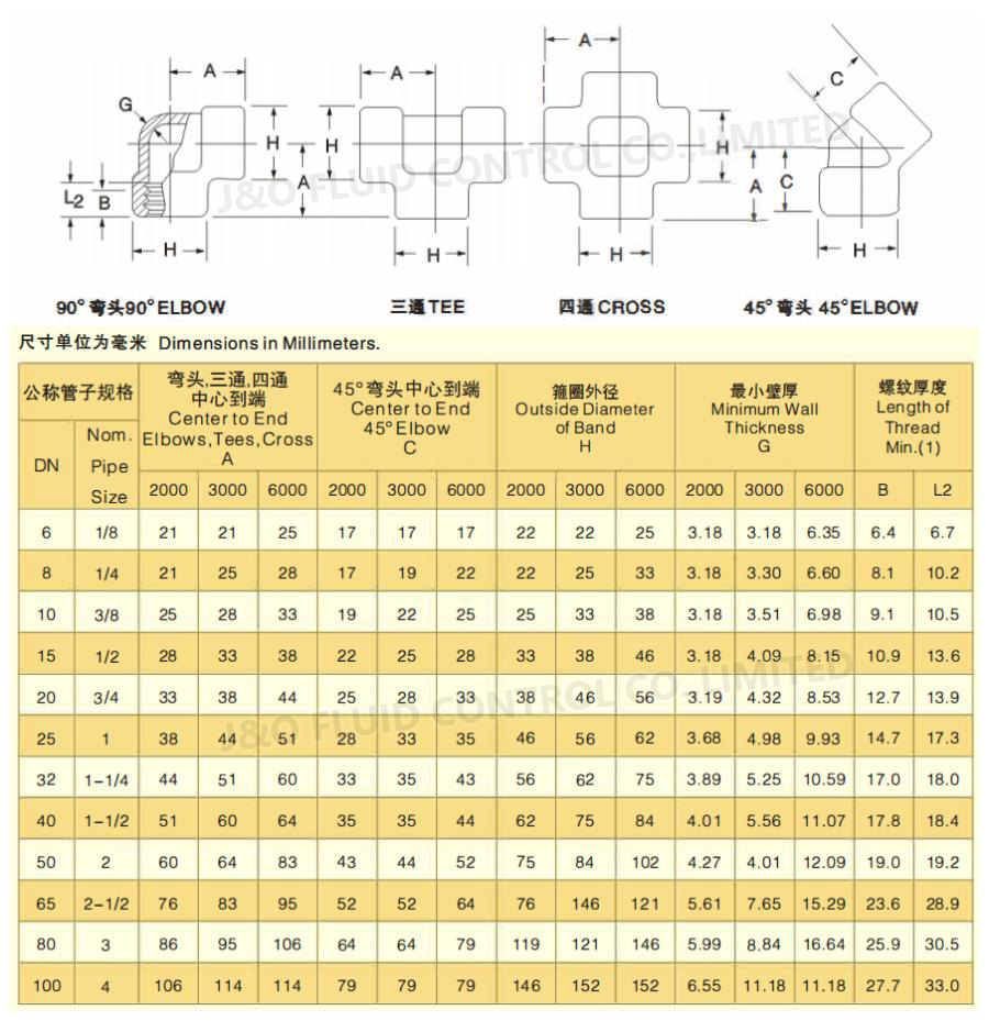 3000# Equal Tee Female Thread