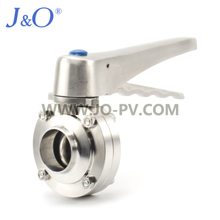 Sanitary Butt Weld Welding Butterfly Valve With SS Gripper Handle