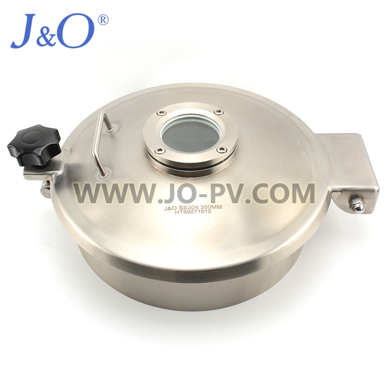 Sanitary Stainless Steel Round Manway With Sight Glass