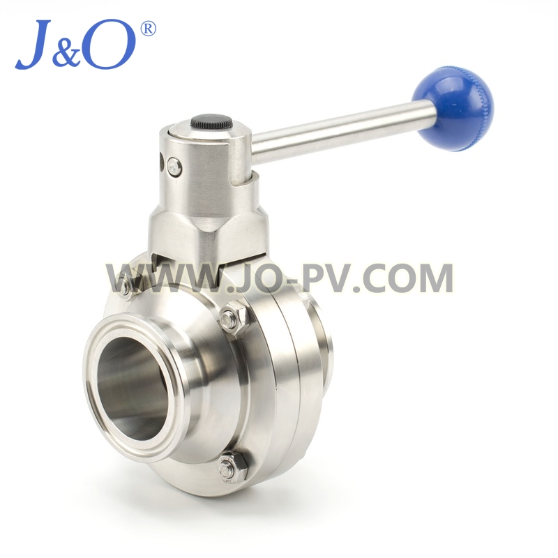Sanitary Butterfly Valve 4 Positions Square Handle