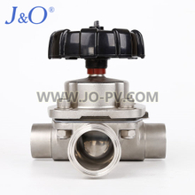 Sanitary Stainless T Tytpe 3 Way Diaphragm Valve